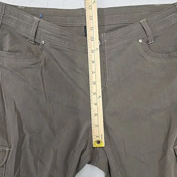 KUHL Splash Roll-Up Cargo Pants Women’s 16 REG Gray Brown Hiking Travel Capri - Picture 13 of 16